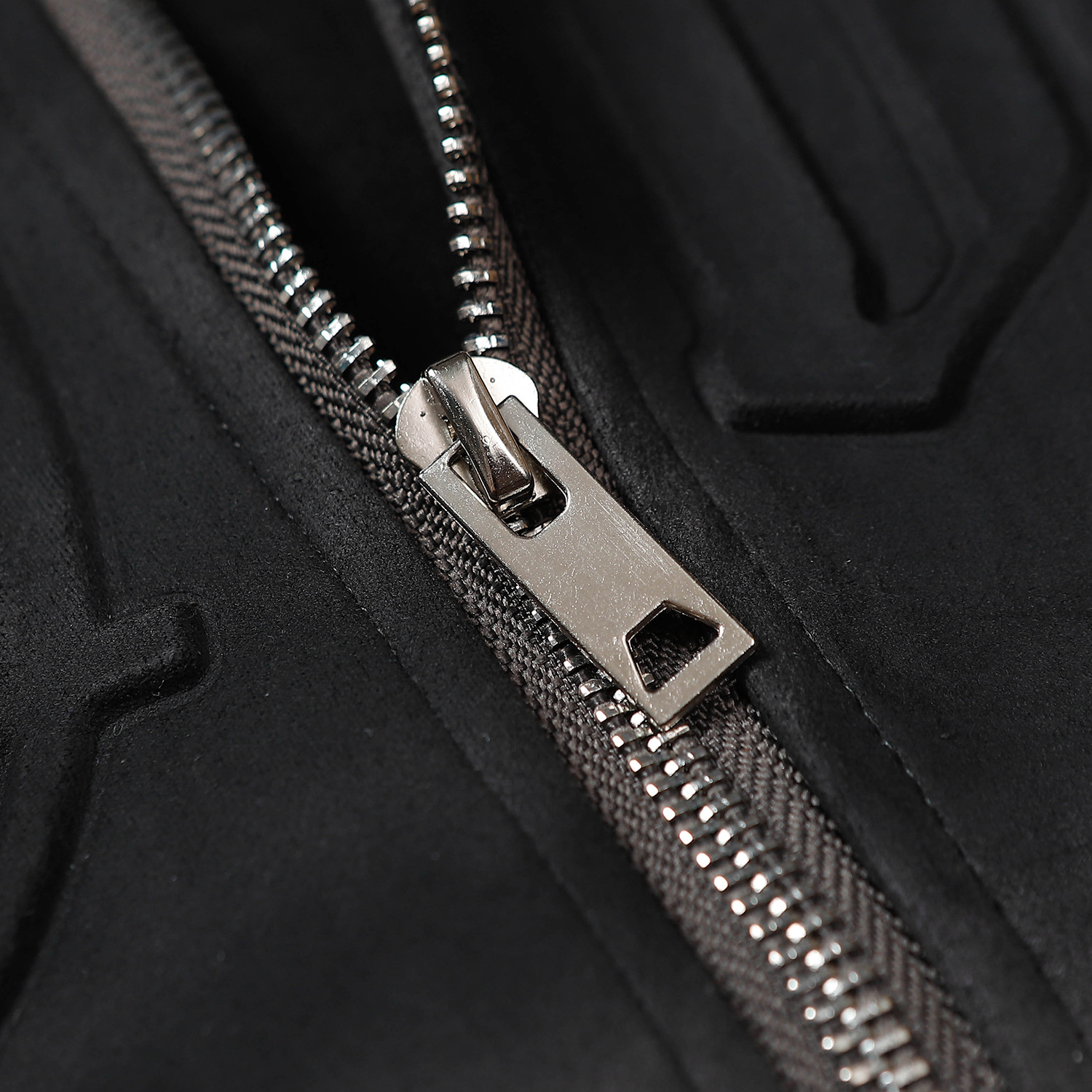 Alphabet embossed zipper jacket deerskin velvet hooded sweatshirt