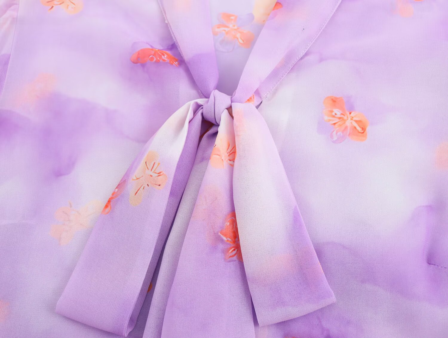 European Floral Frill Trim Top