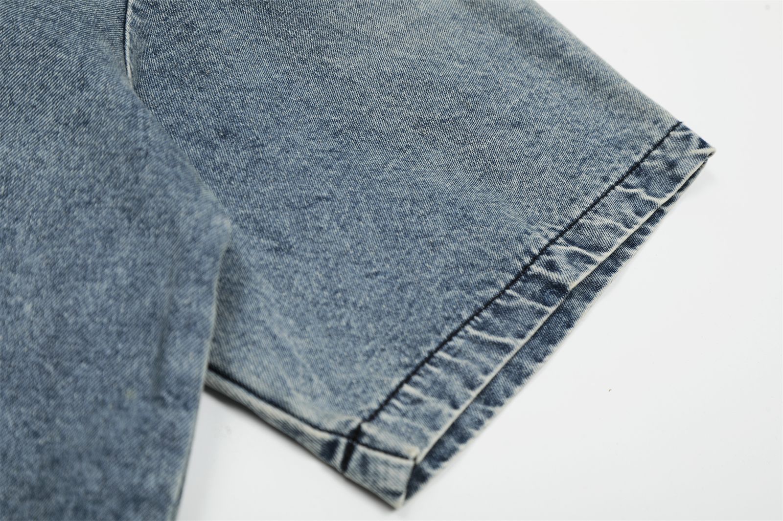 Washed Letter Embroidery Turn-Down Collar Short Sleeve T-Shirt for Men and Women Vintage Summer Loose Casual Top