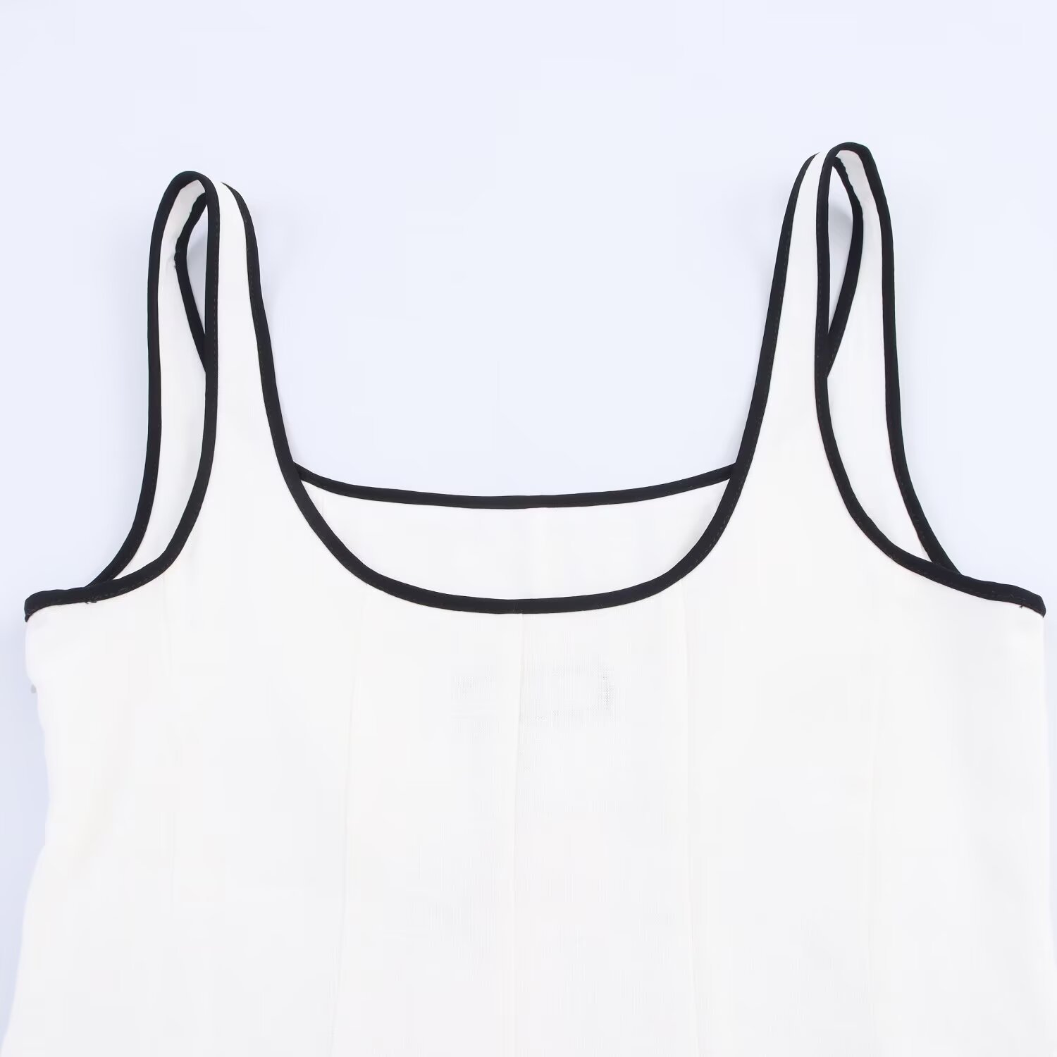Ladies Two-Tone Spaghetti Strap Mid-Calf Polyester Dress