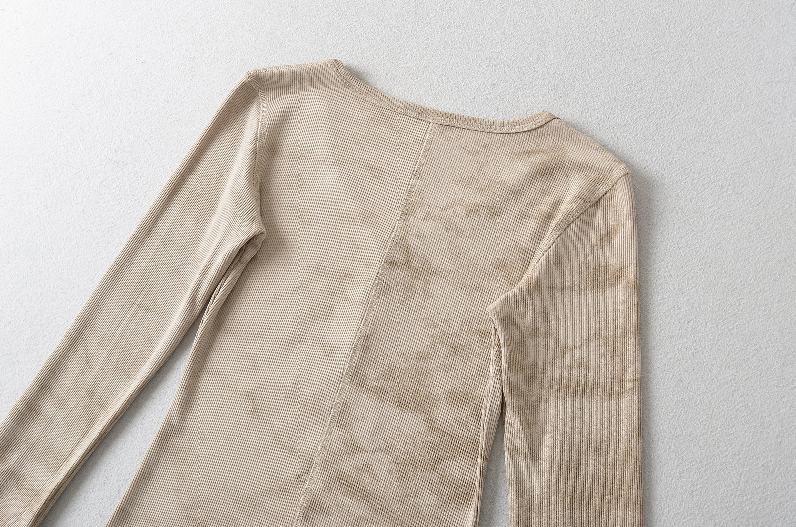 Marbled Plunge Full Arm Spandex Tee
