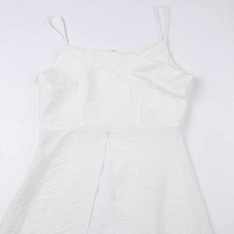 Plain Scoopneck Spandex Maxi Slit Cami and Corset