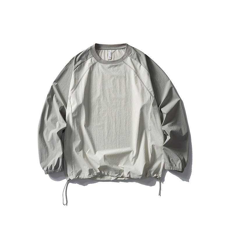 Nylon Letter Print Training Raglan Oversized Tee