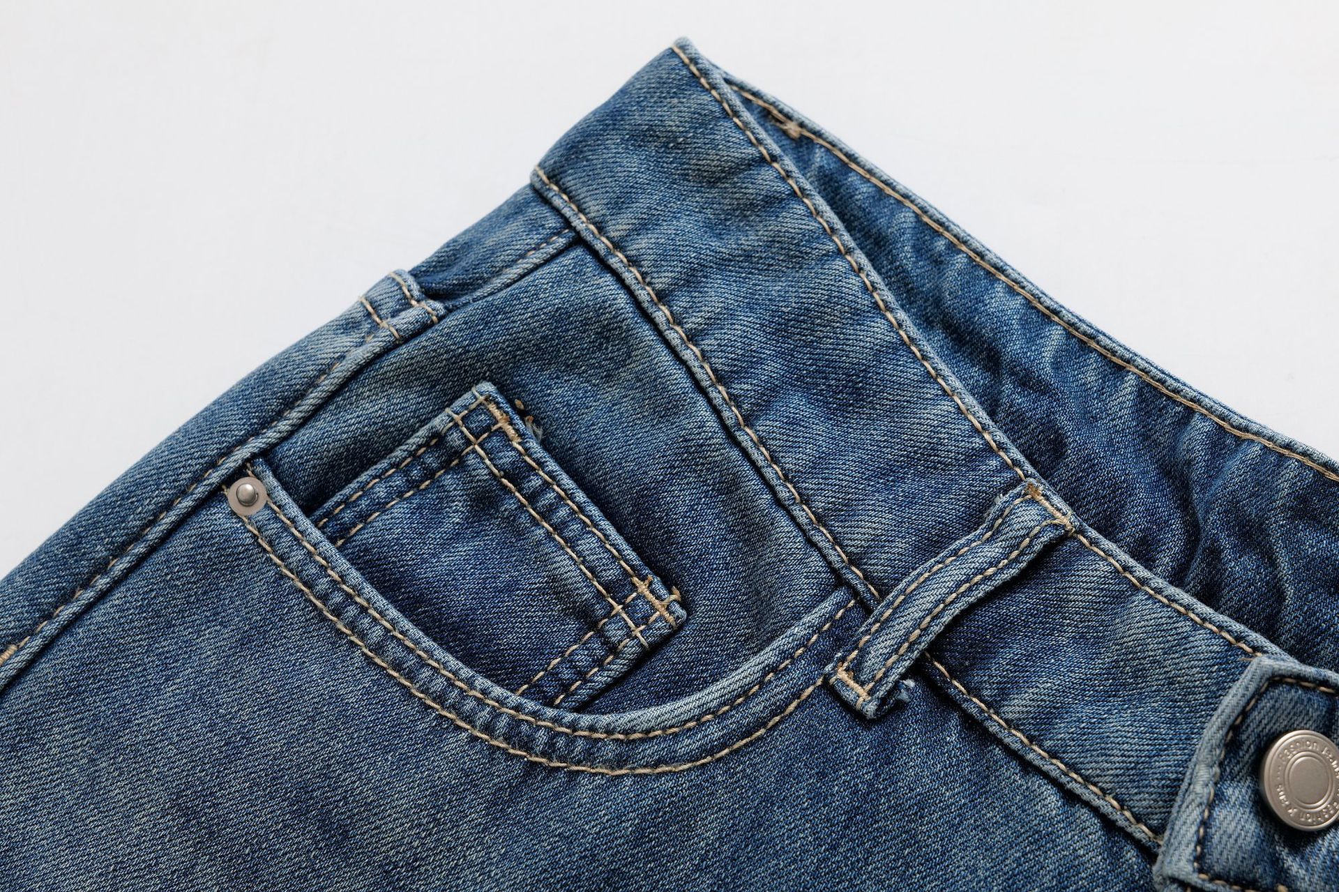 High waisted and plush warm loose long jeans