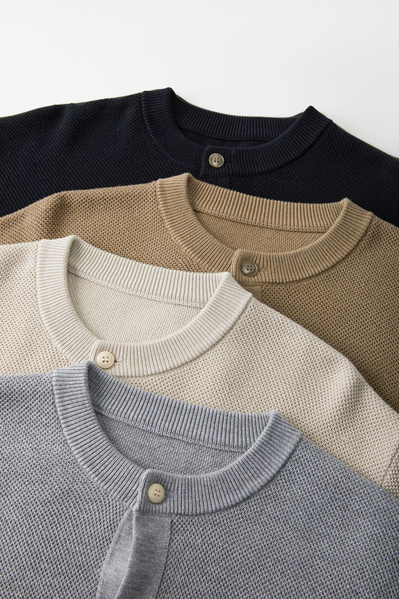 Relaxed Fit Crew Collar Cardi