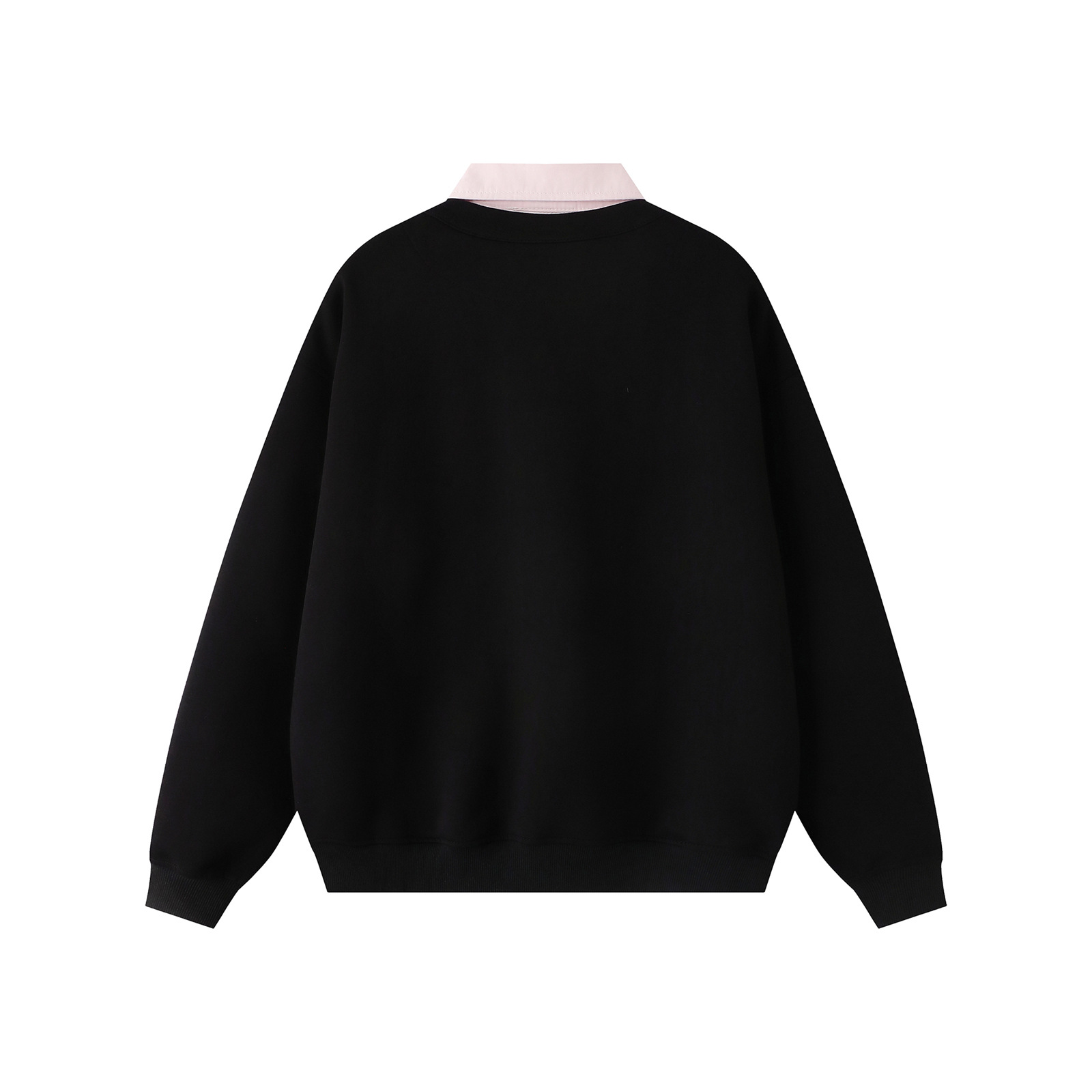 Two-Piece Tie Collar Polo Neck Sweatshirt Couple Casual Jacket