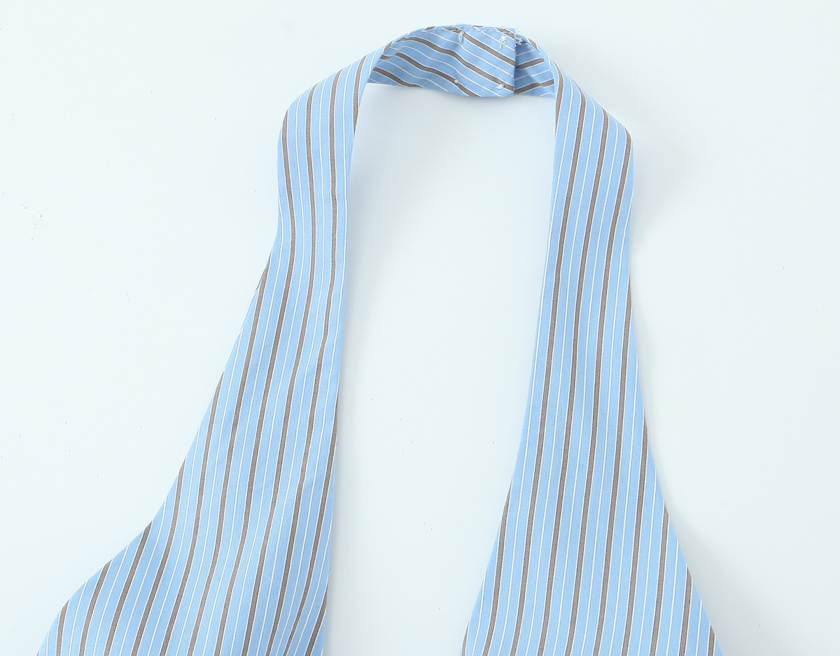 Open Rear Tie Stripe Cami