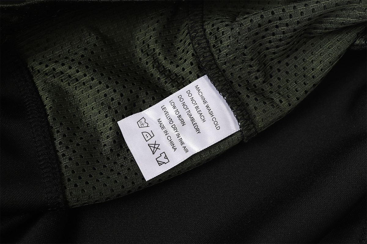 Man's Cotton Military Print Paneled Collared Sweatshirt