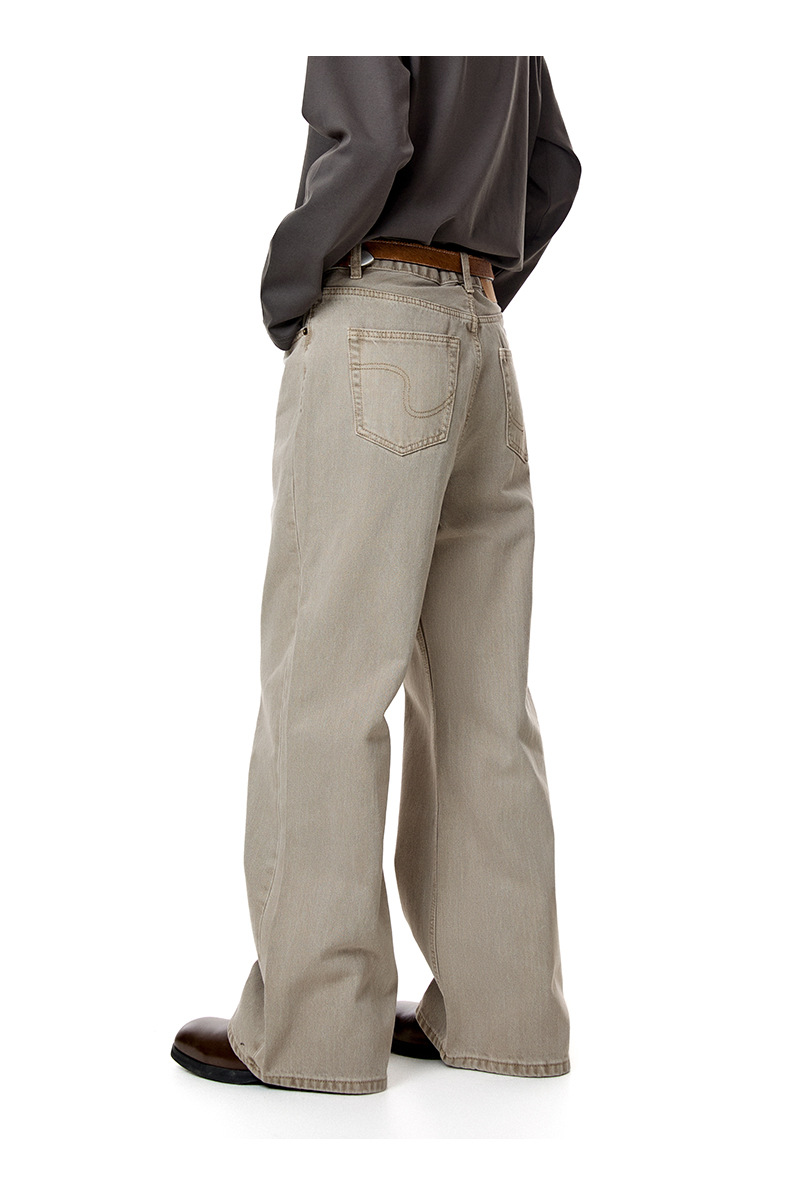 Washed Casual Straight Pants for Men and Women