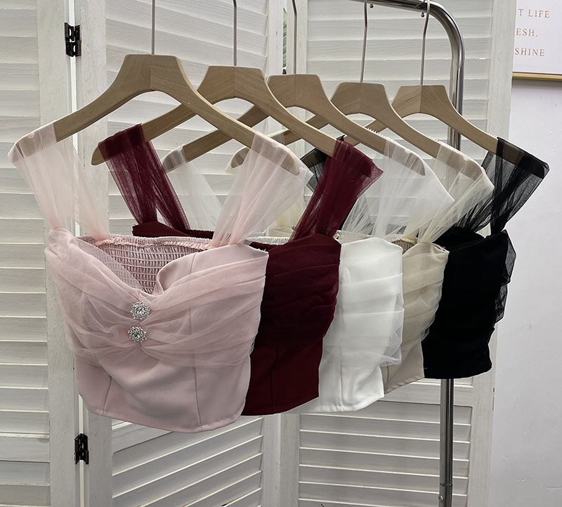 Sexy Slim Fit Solid Color Mesh Top