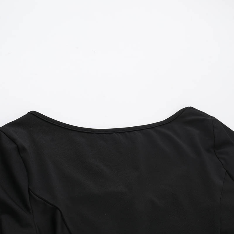 Slim Dolman V-Neck High Waist Short Dress