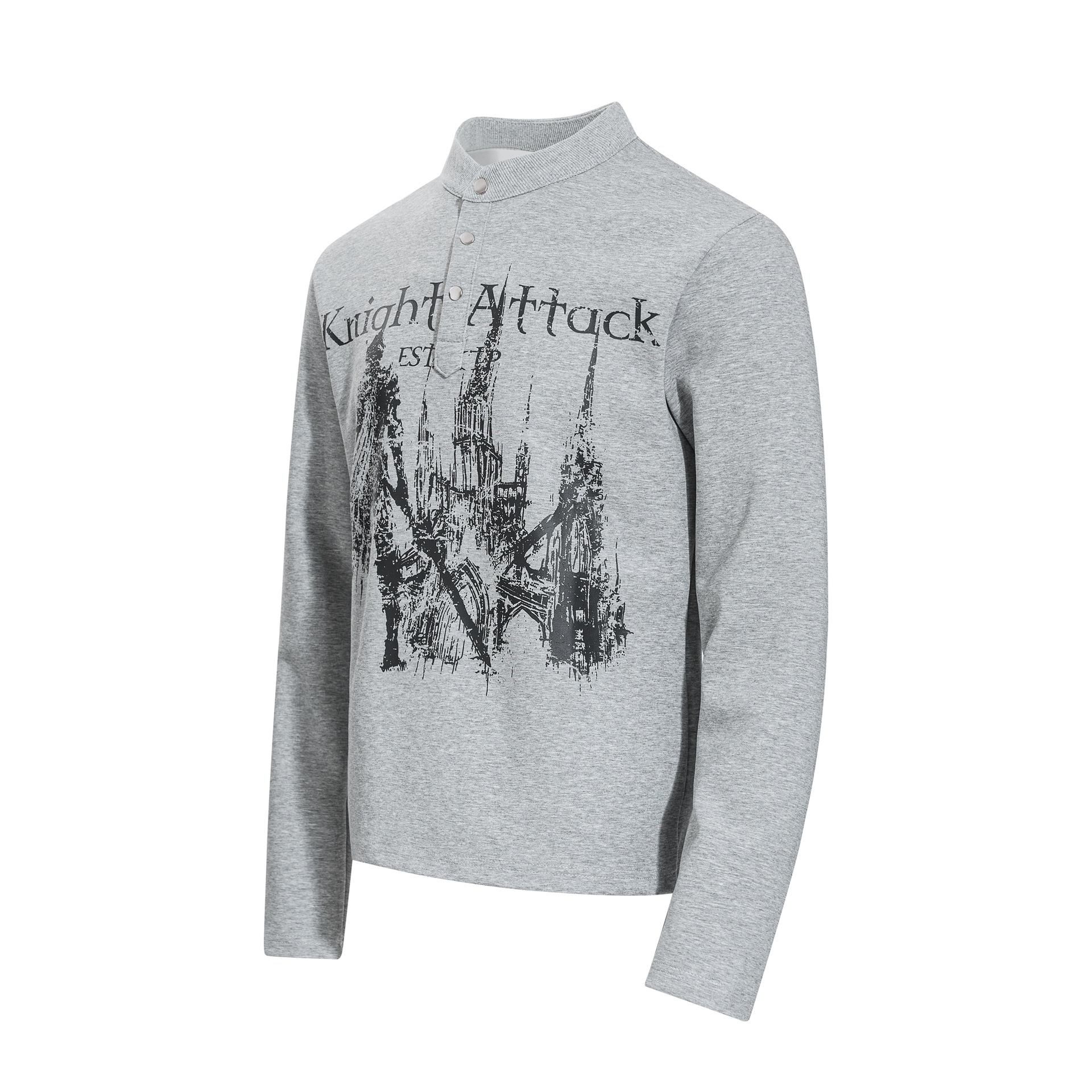 American Retro Graphic Henley Hoodie