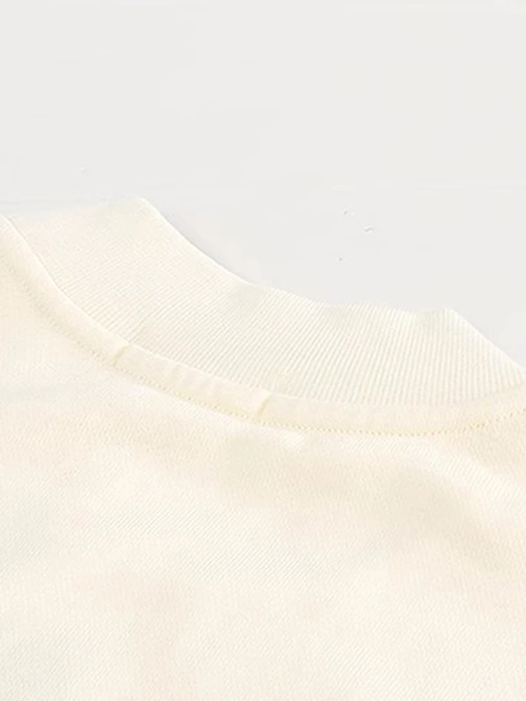Polyester Spliced Two-Tone Irregular Sweater