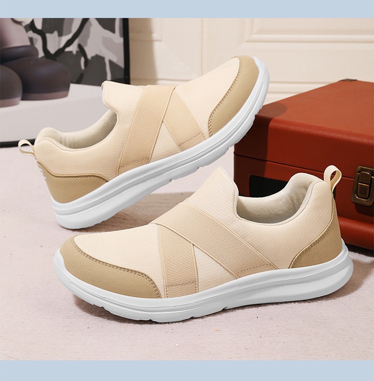 Elastic band breathable sports casual one foot women's shoes