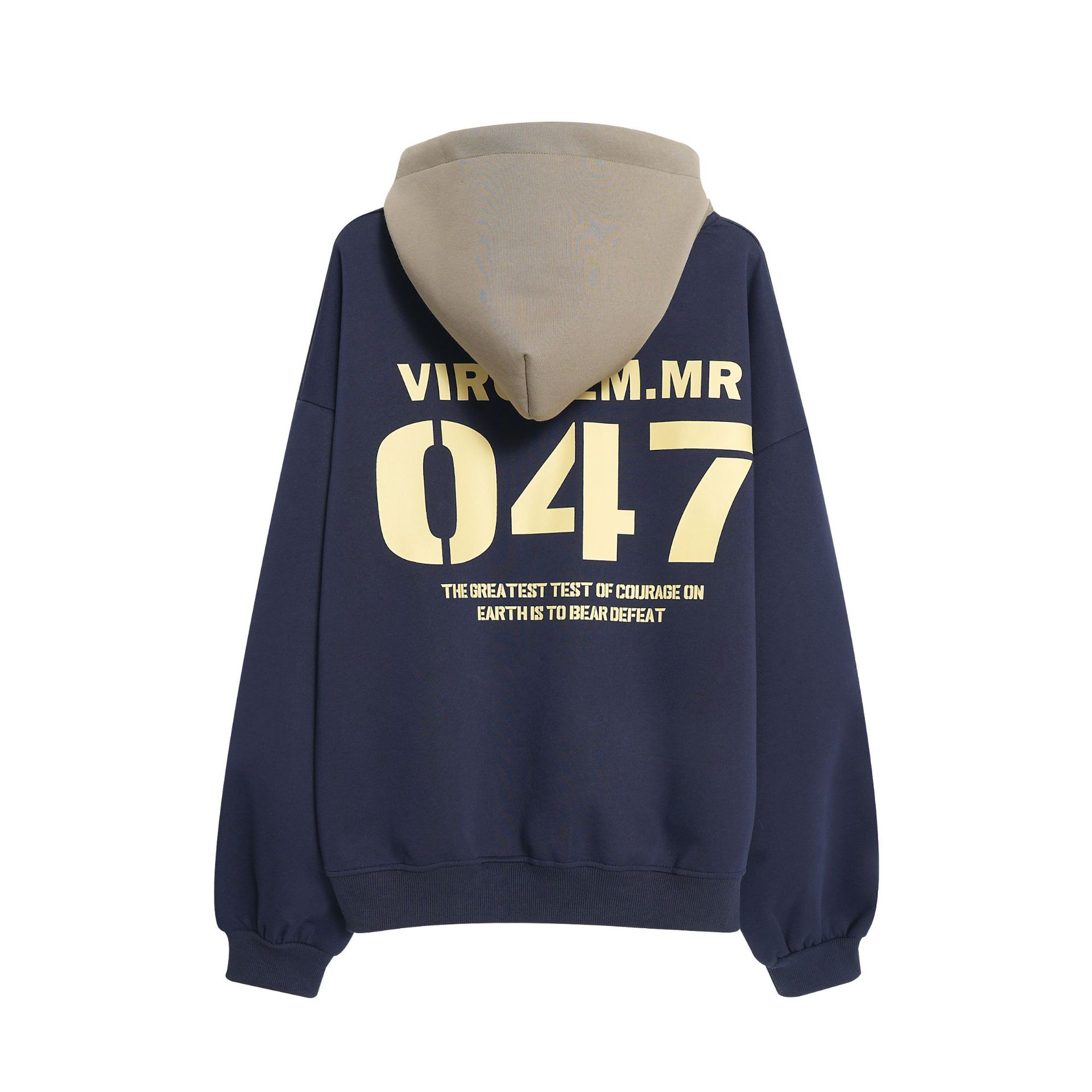 Loose Fit Cotton Contrast Hoodie