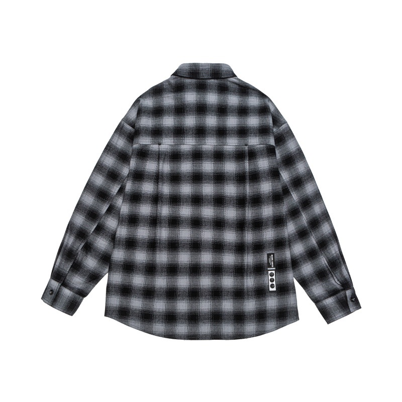 Men's Oversized Striped Cotton Long Sleeve Shirt