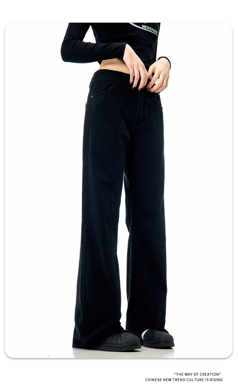 Flared Jeans for Men and Women Retro Vintage Washed Slim Fit Body-Shaping Casual Long Pants