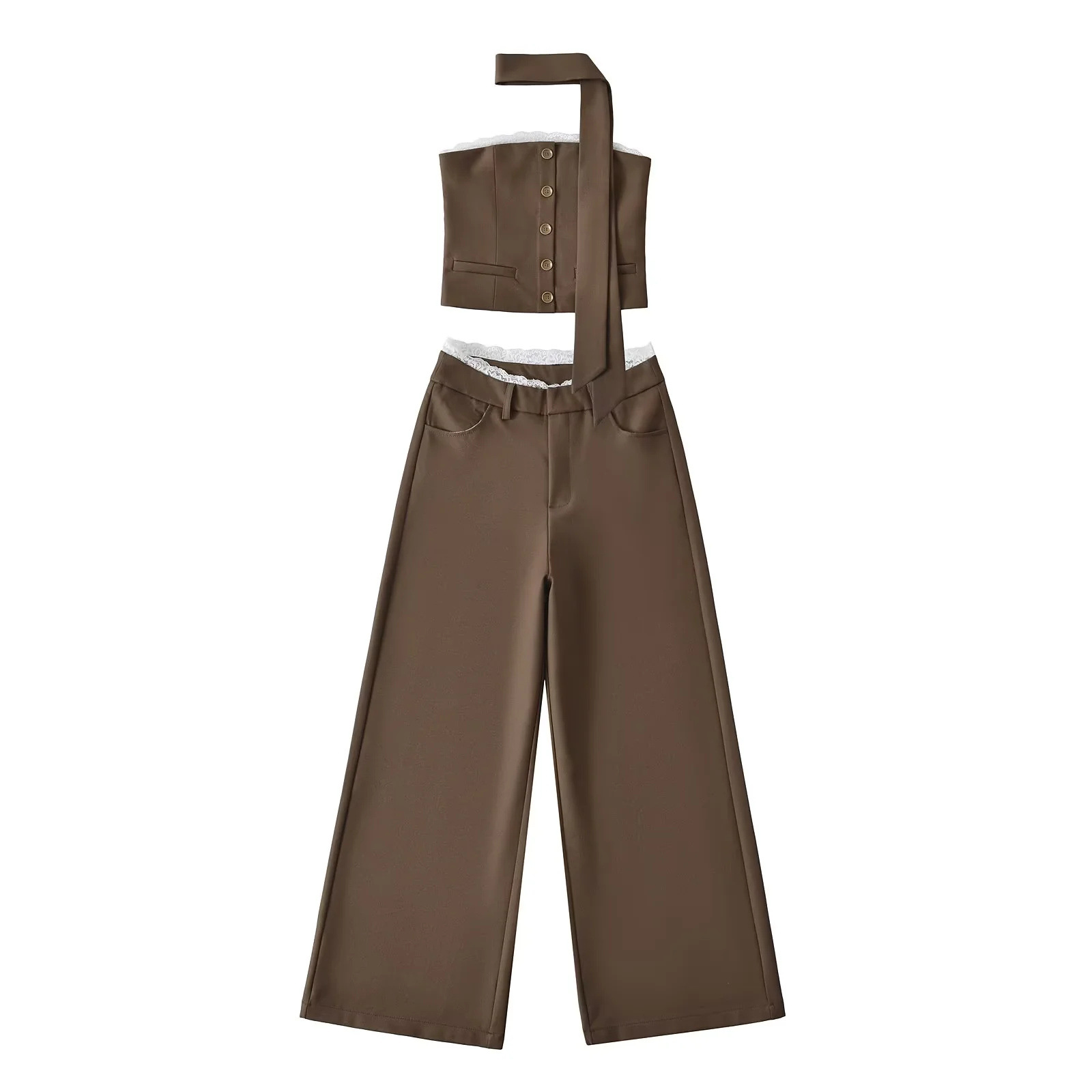 Bandeau Top Palazzo Pants