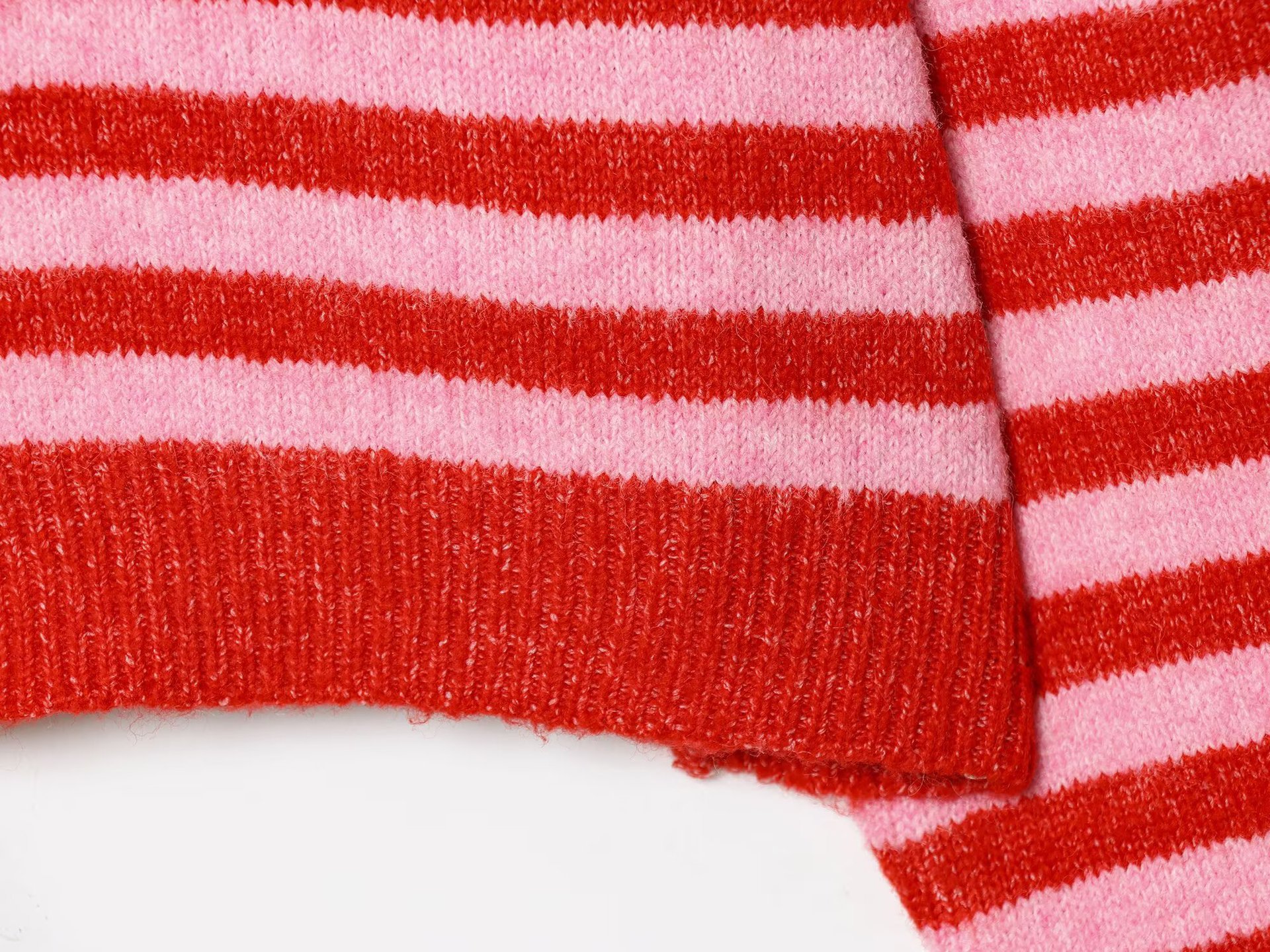Ladies Button Front Plunge Banded Wrist Length Sweater