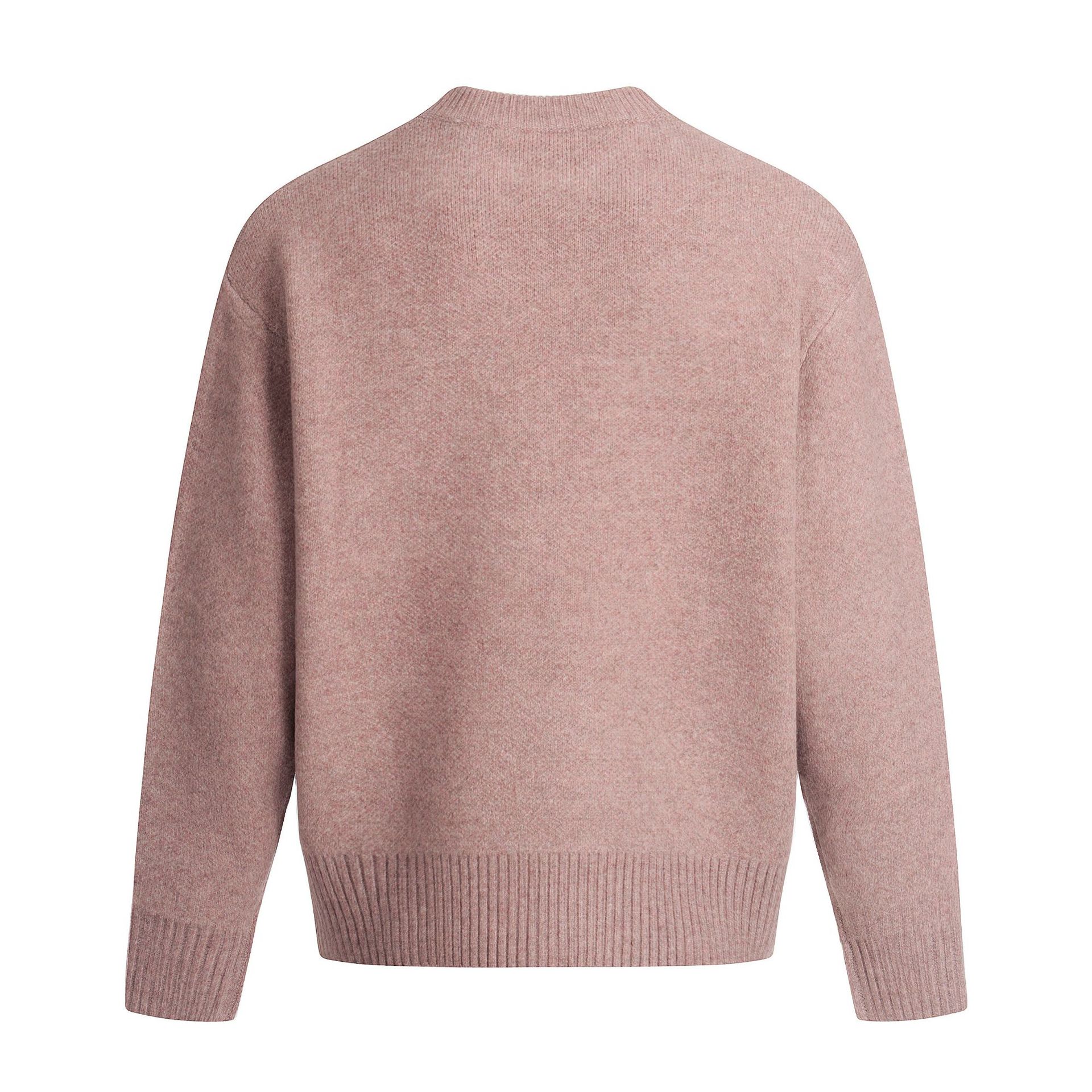 Gender-Neutral Mock Collar Oversized Two-Tone Long Sleeve Sweater