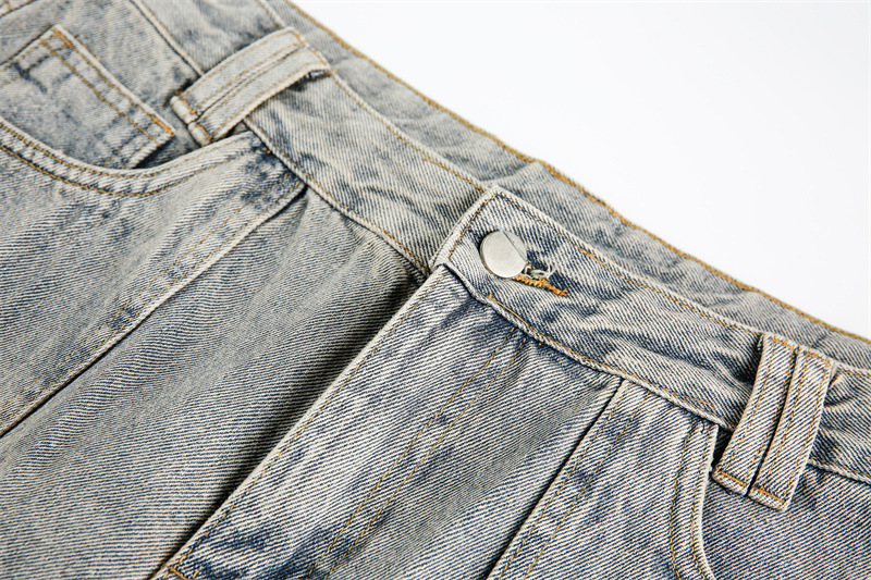 Heavyweight Patchwork Multi-Pocket Cargo Jeans