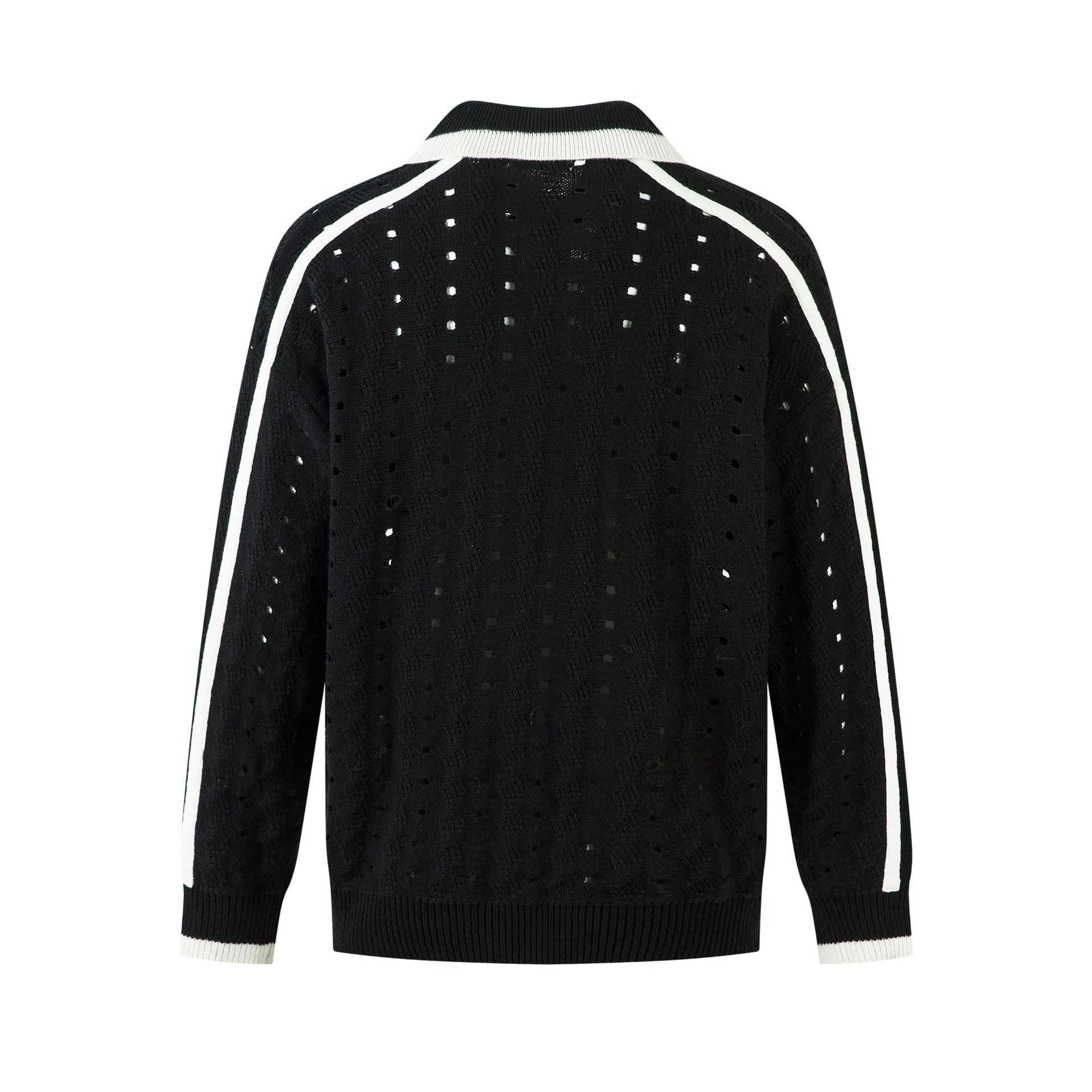 Loose Fit Jacquard Long Sleeve Sweater