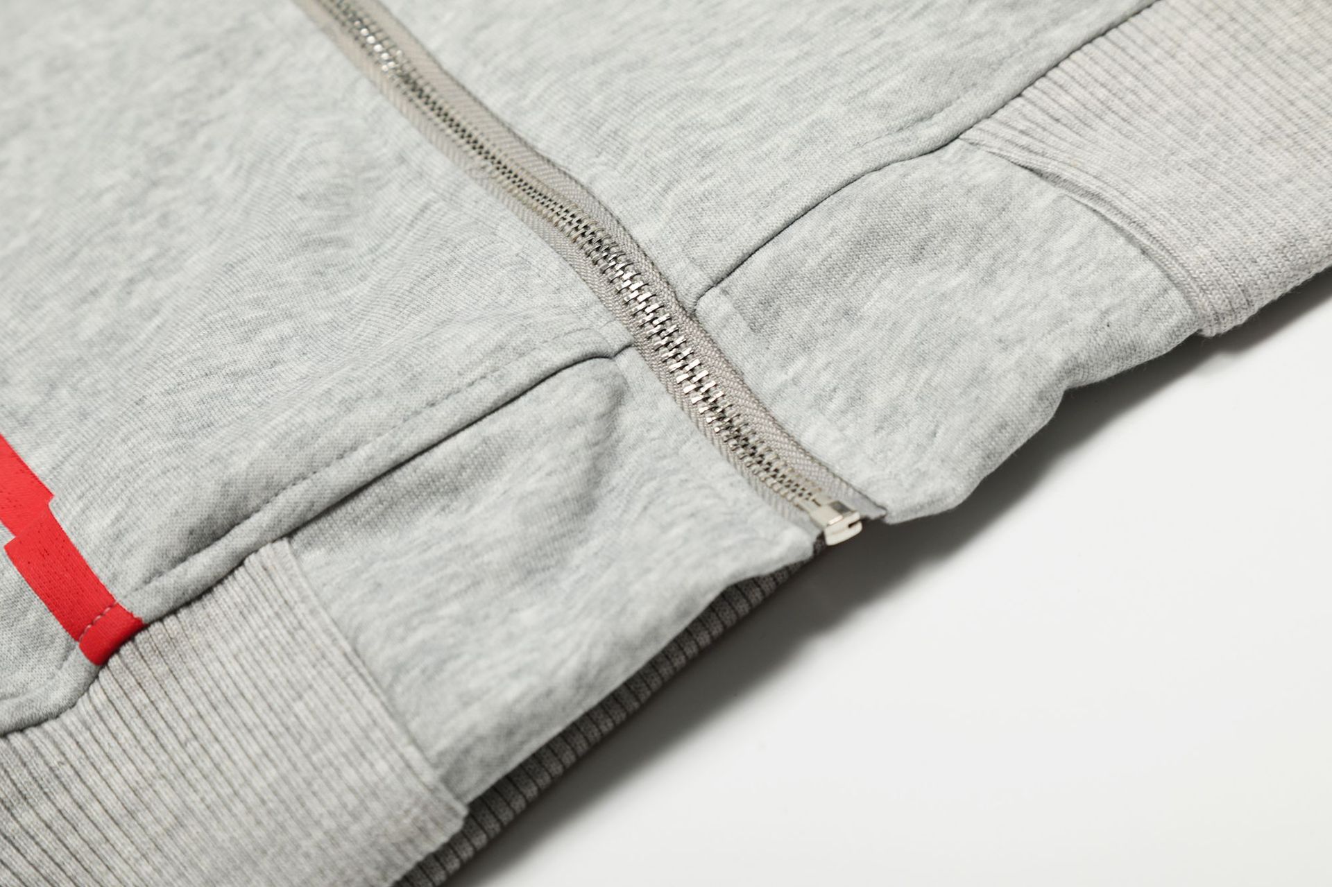 Three bar sports hoodie jacket cardigan sweatshirt for men