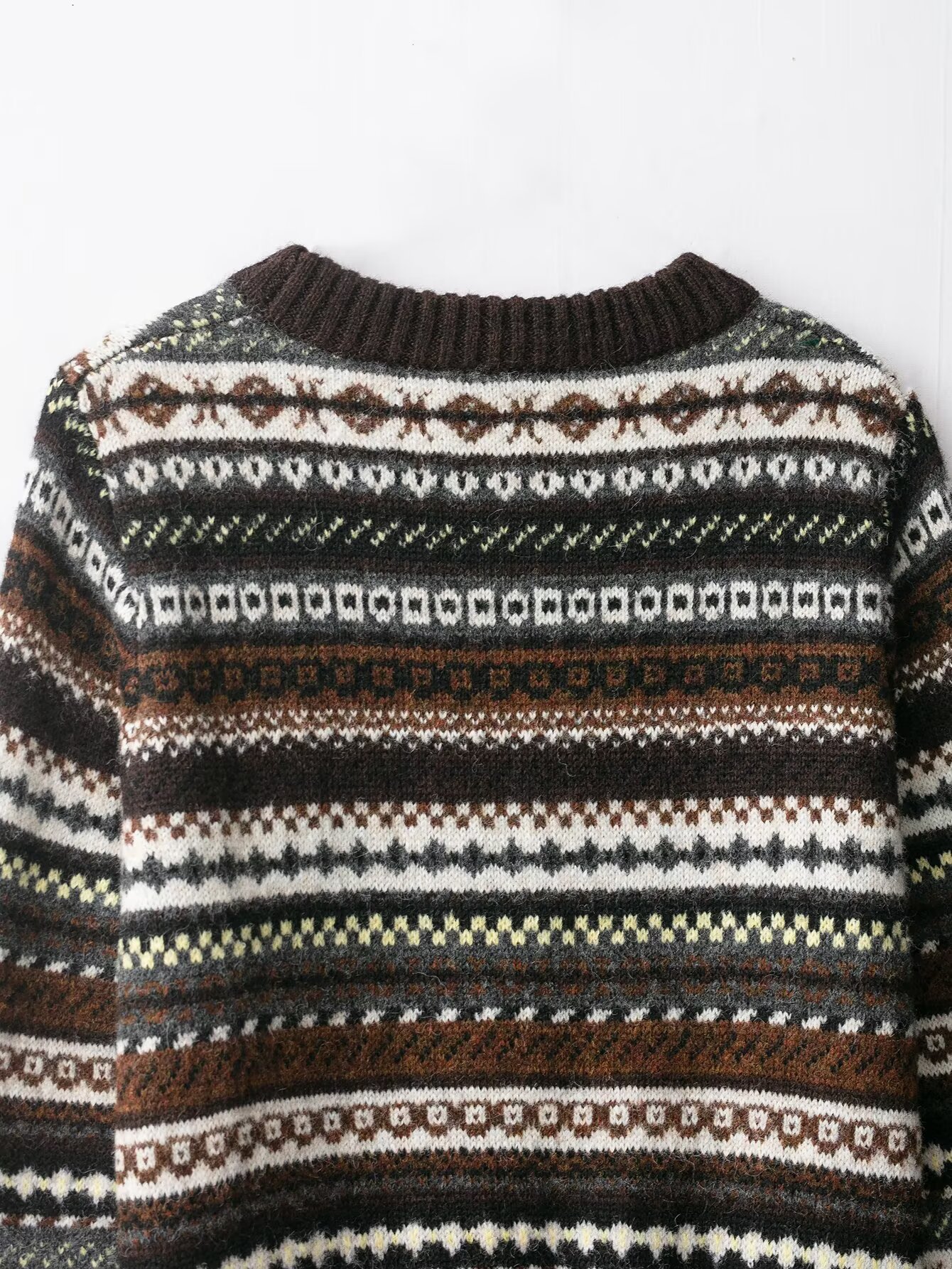 Floral Print Long Sleeve Crew Sweater
