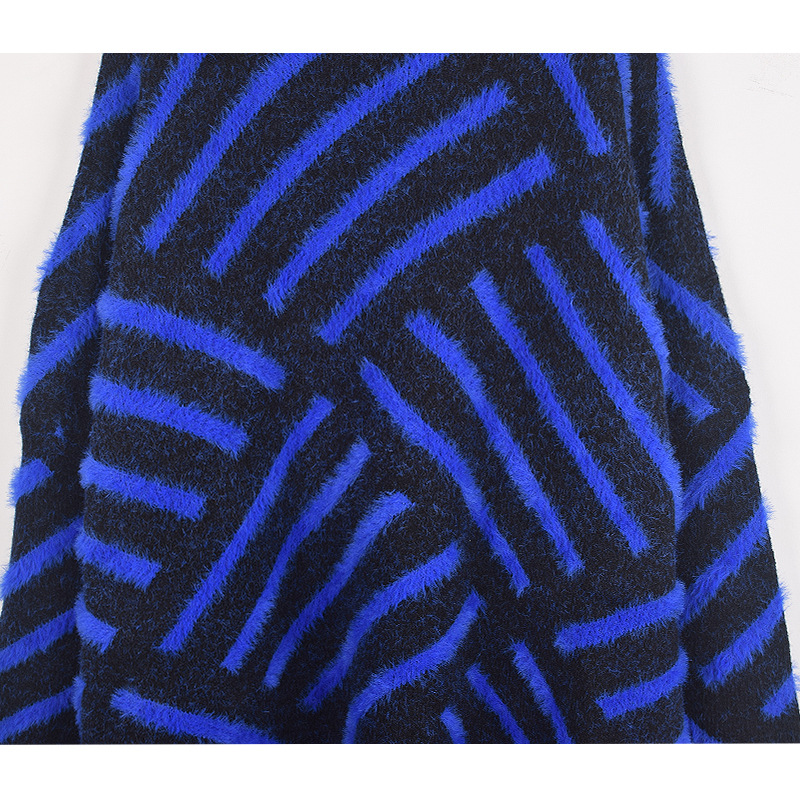 Ladies Oversized Colorblock Mock Neck Sweater