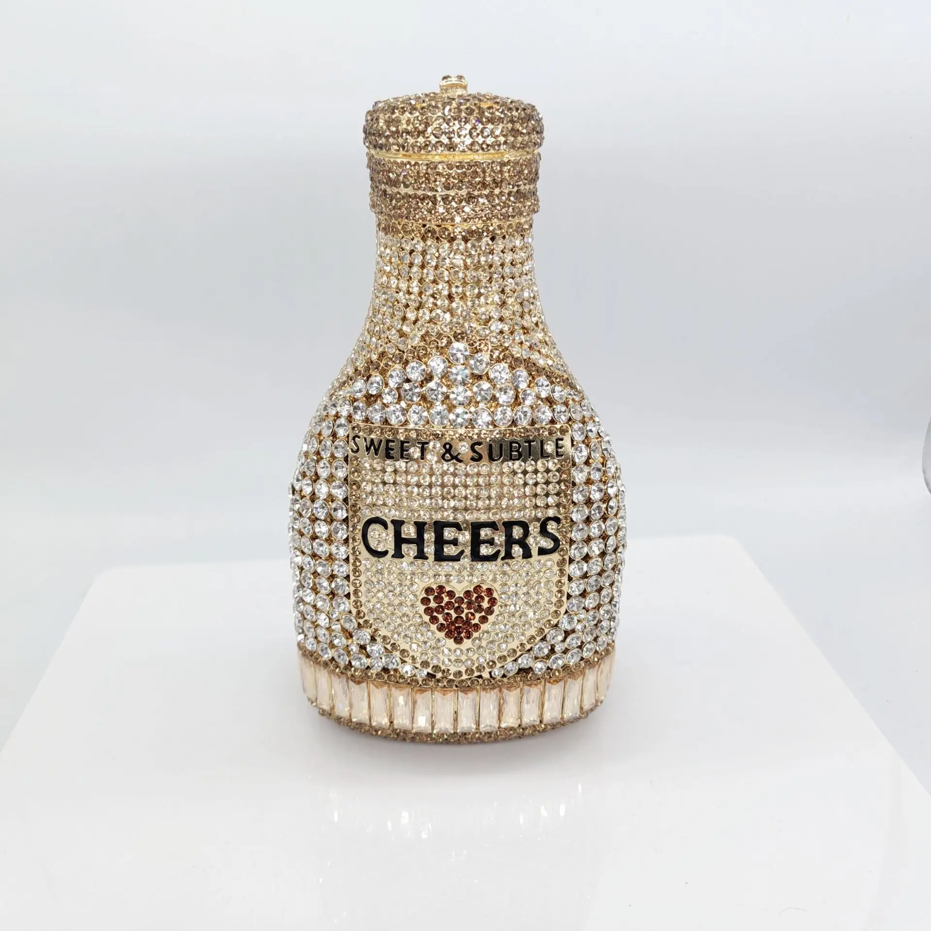 Women Bottle Crystal Evening Bag Lady Diamond Wedding Bridal Purses Female Rhinestone Party Prom Clutches Bags