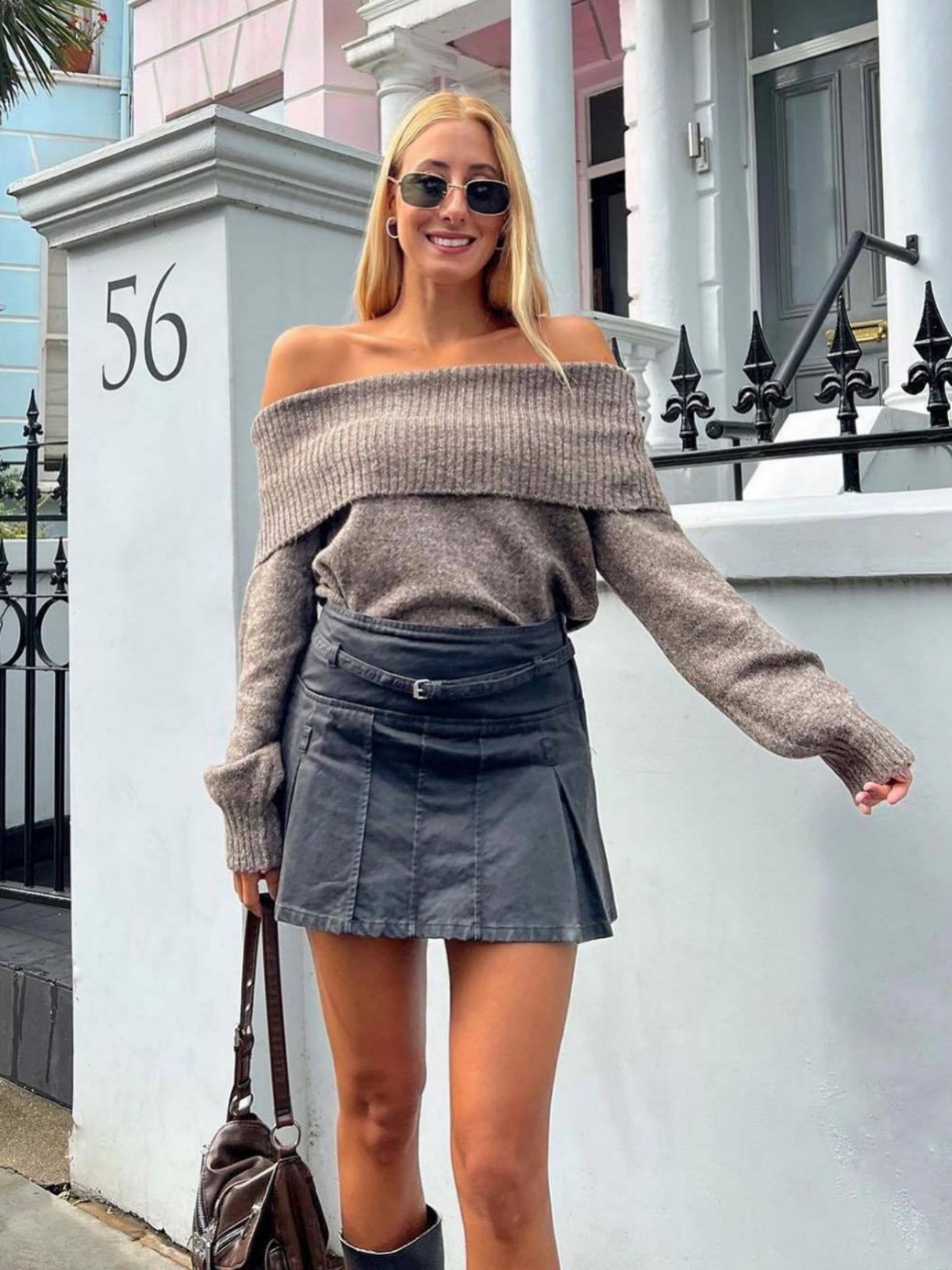 Women's autumn and winter clothing one neck off shoulder sexy slim fit solid color pullover sweater