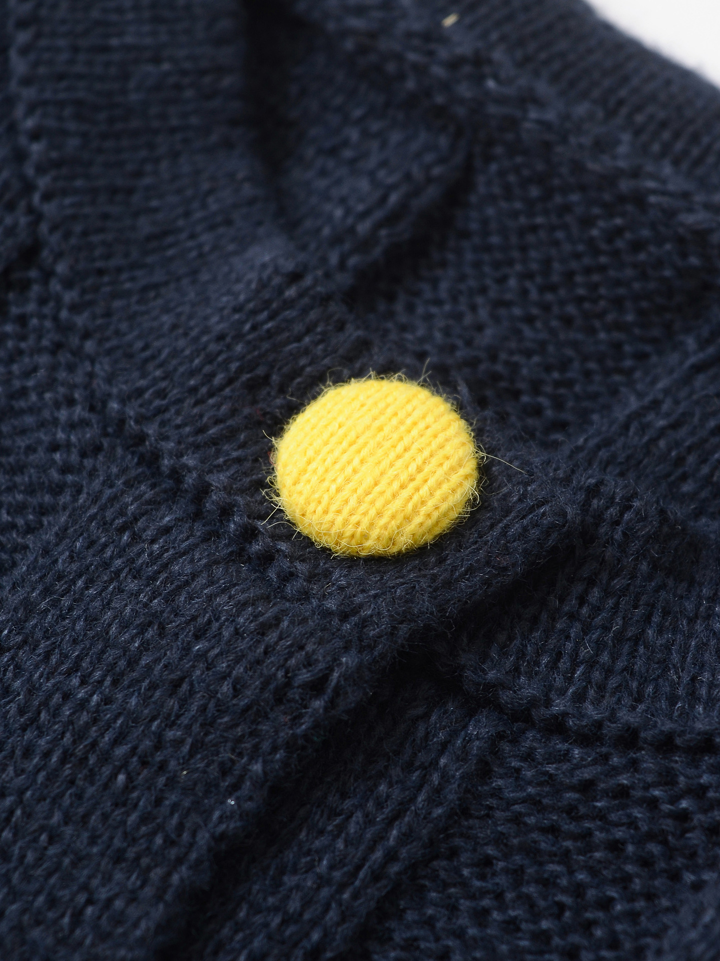 Crew Button-Front Solid Three-Quarter Sweater