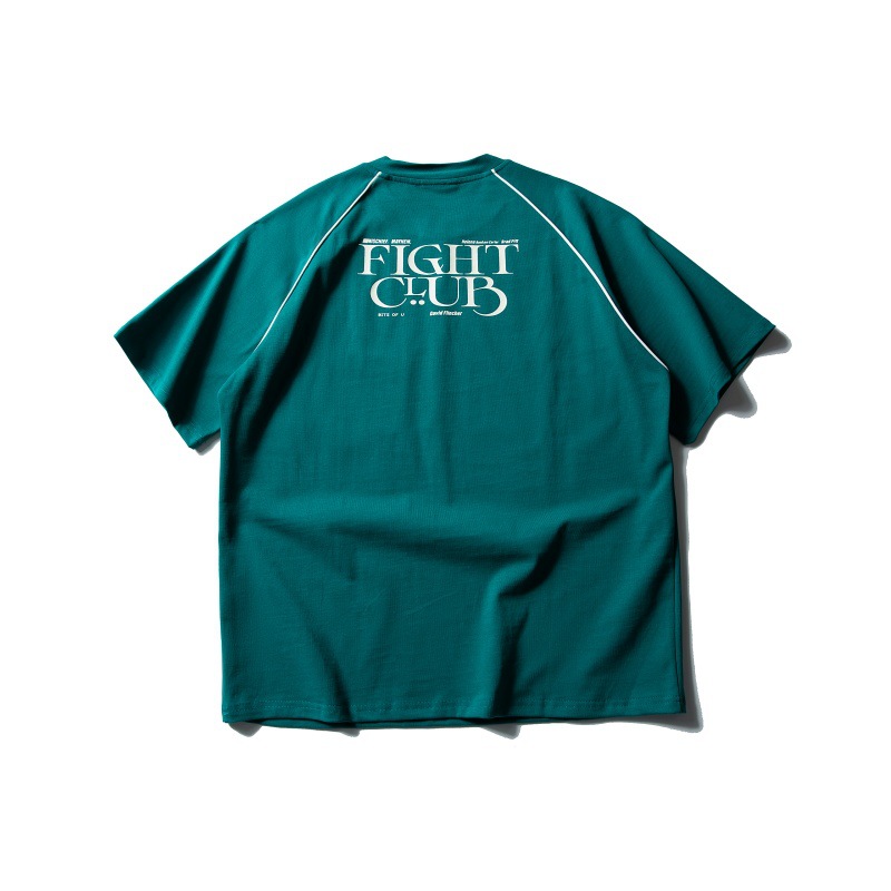 Loose shoulder length short sleeves with wrapped edge and patch pocket design