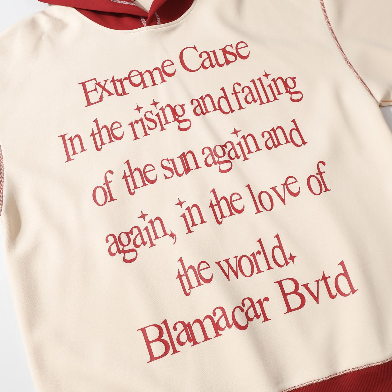 Two-Tone Linear Typography Hoodie