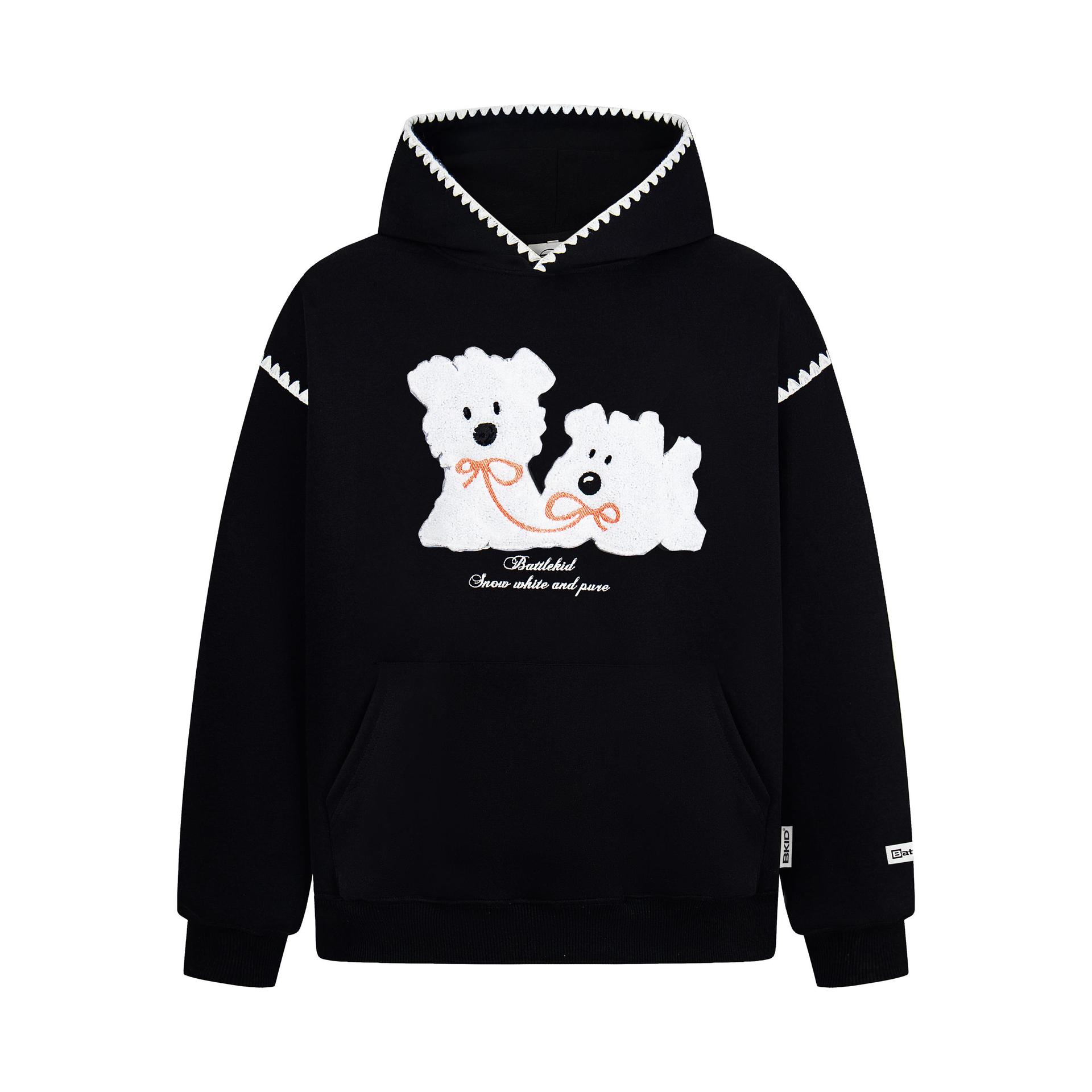 Scallop Trim Long Sleeve Cotton Pet Hoodie