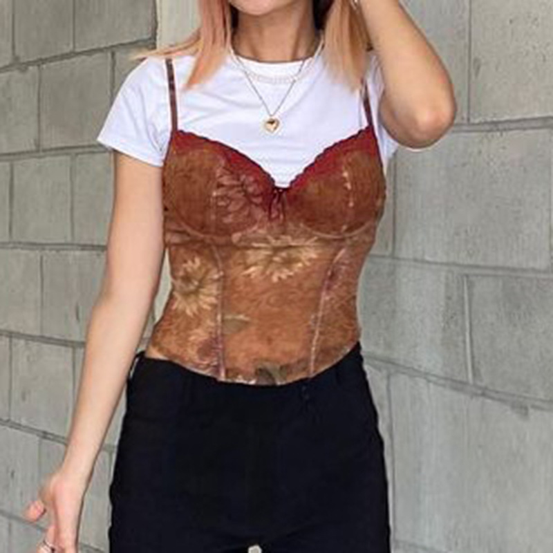 Ladies Sheer Plunge Shaping Vest
