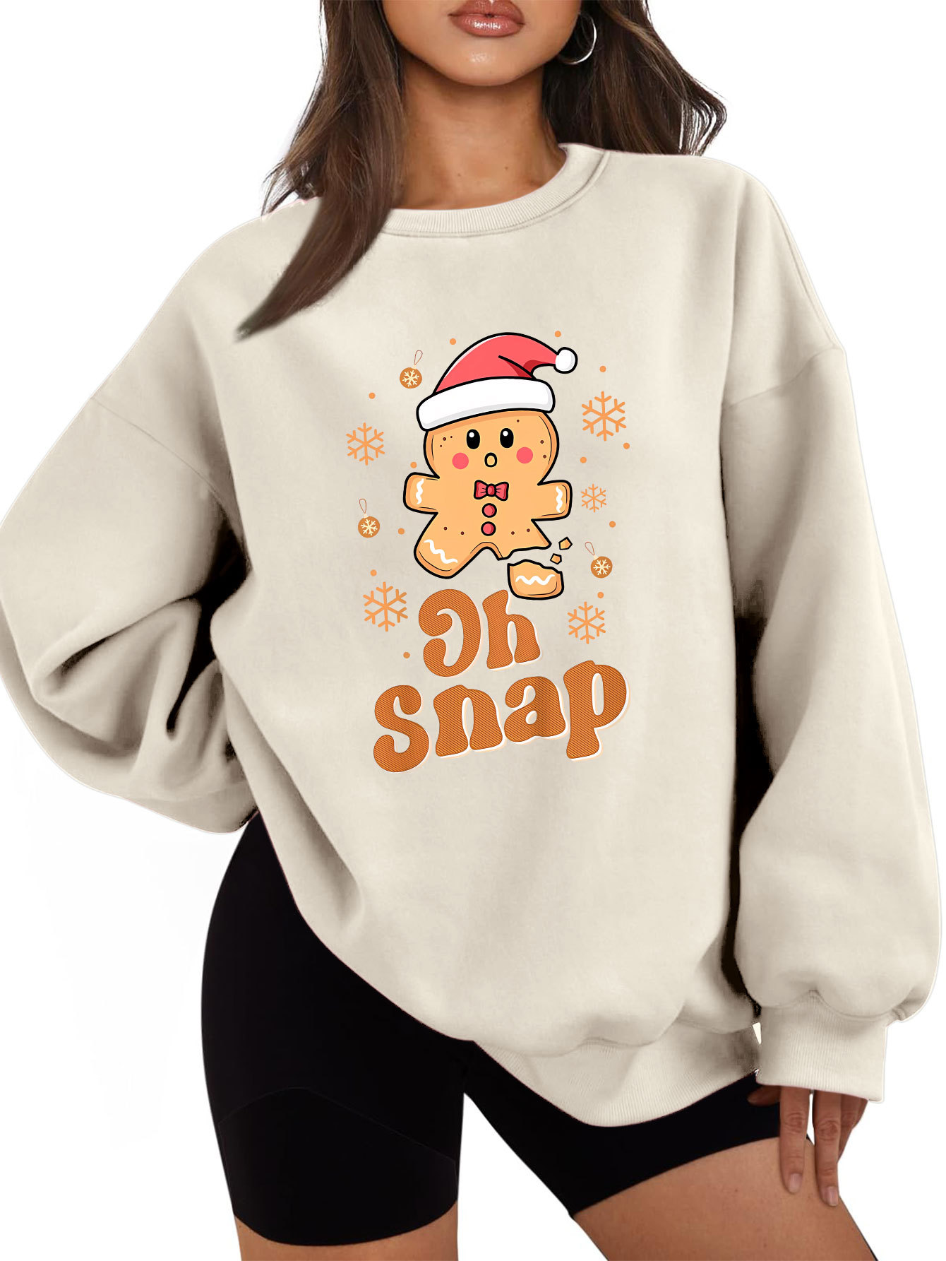 Women's Urban Oversized Cotton Solid Sweatshirt