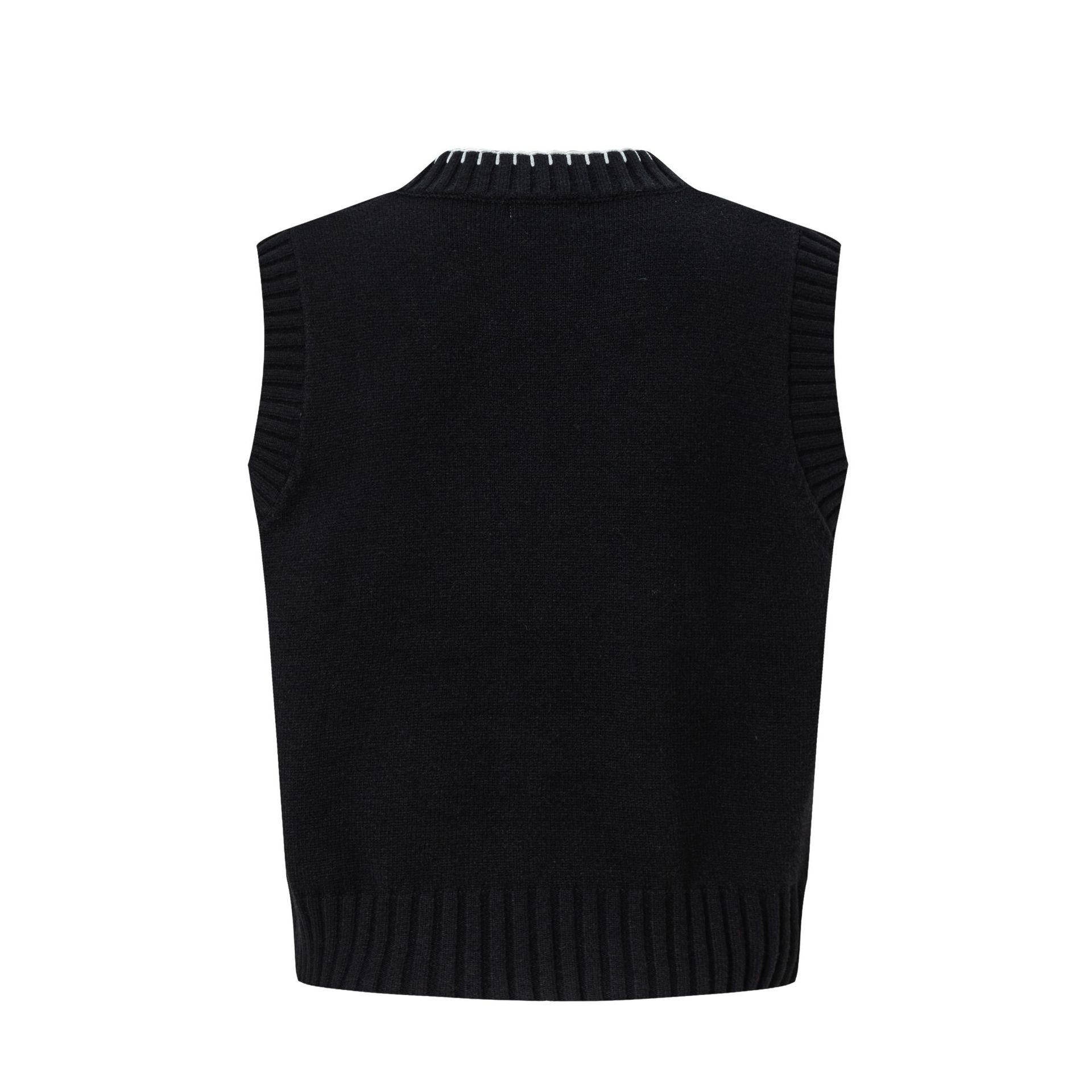 Streetwear Cropped Boxy Blended Vest
