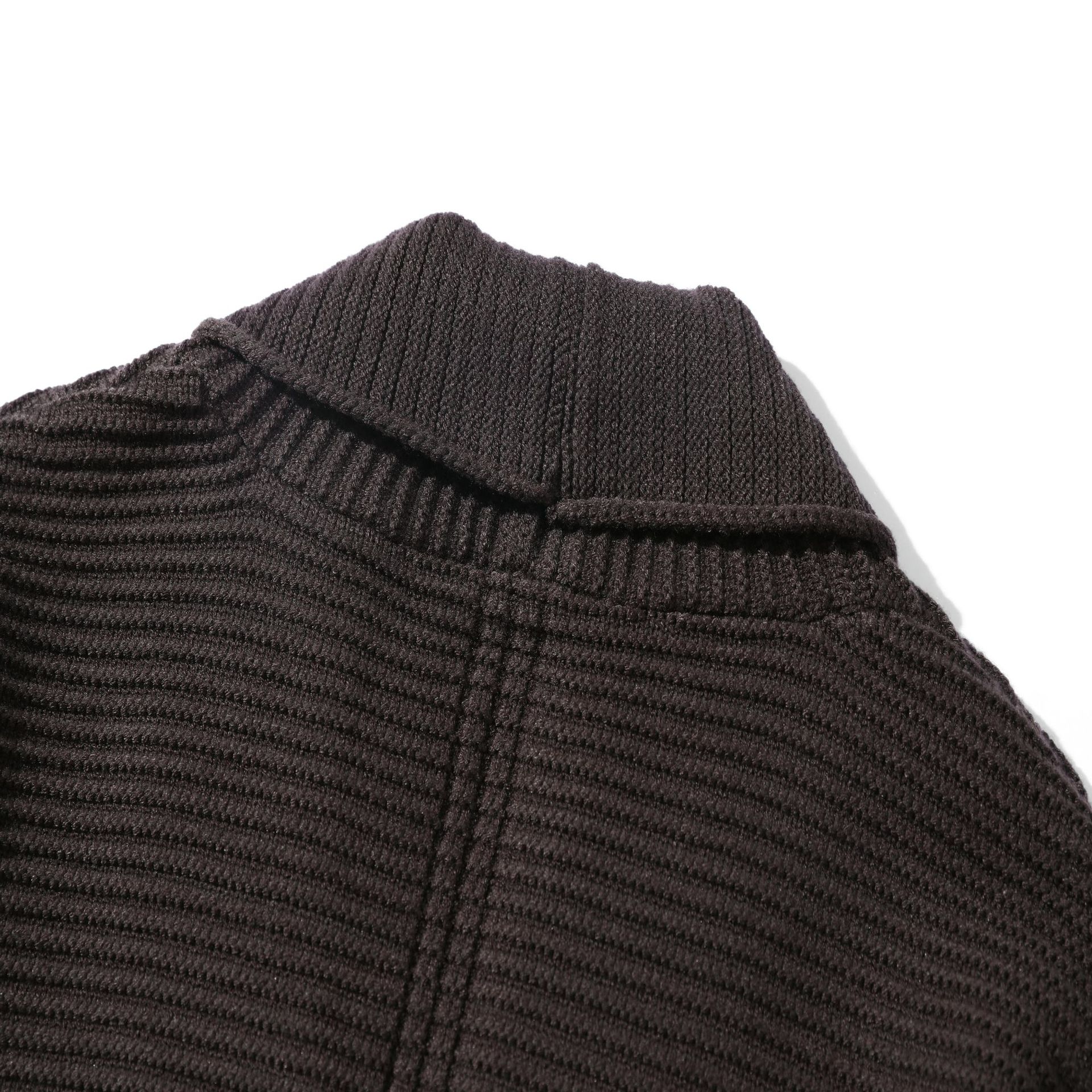 Japanese Workwear Nylon Jacquard Long Sleeve Oversized Cardigan
