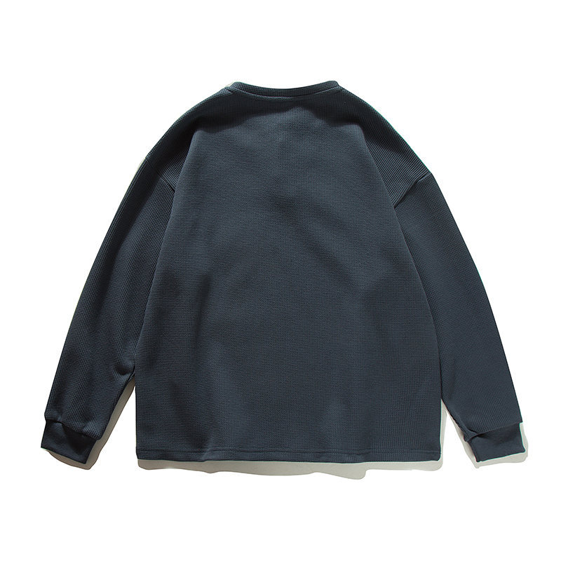 Oversized Button-Front Long Sleeve Textured Polyester Sweater