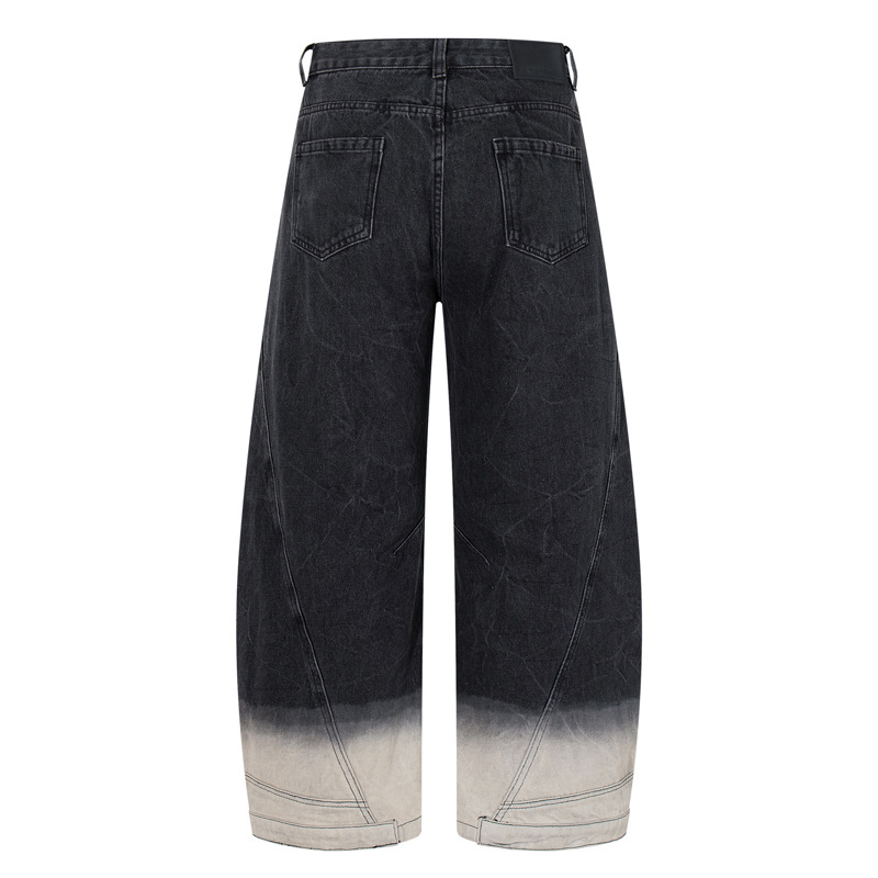Street Style Retro Deconstructed Patchwork Designer Jeans, High-Quality Unique Design Knife-Style Pants