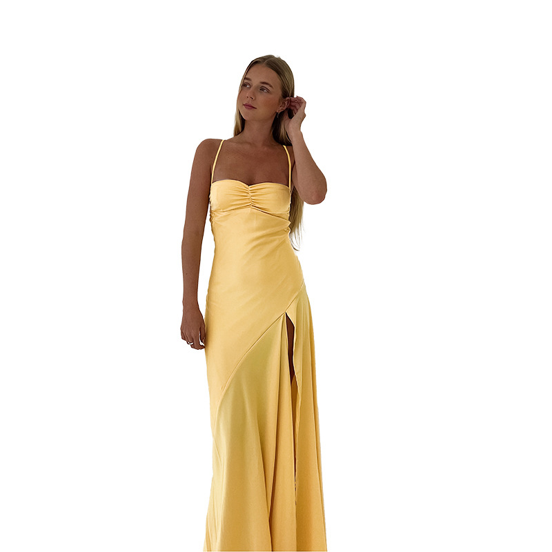 Fluid Open Hem Maxi Dress
