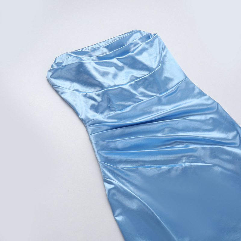 One-Shoulder Fitted Dress with Side Split