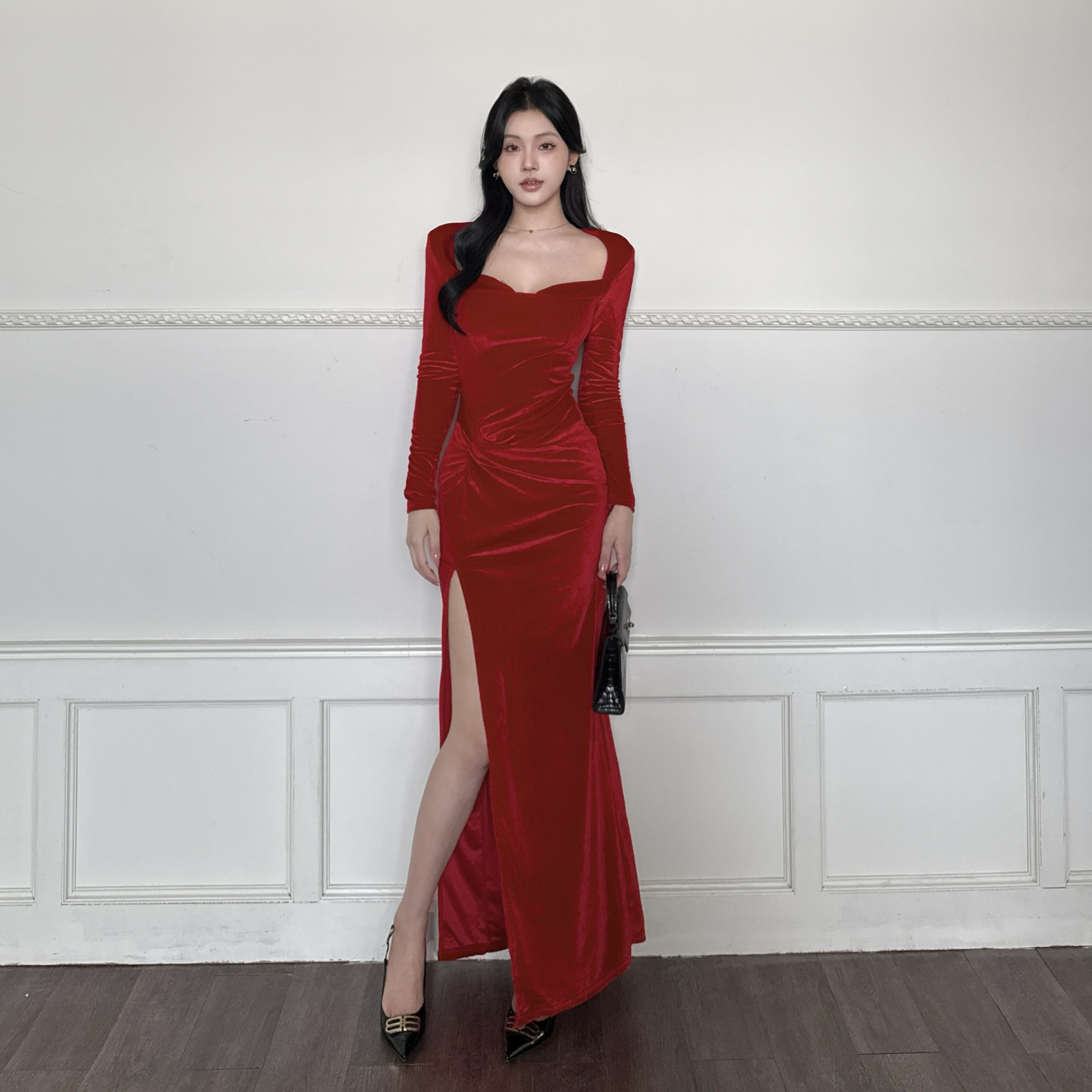 Bodycon Maxi Dress with Side Split