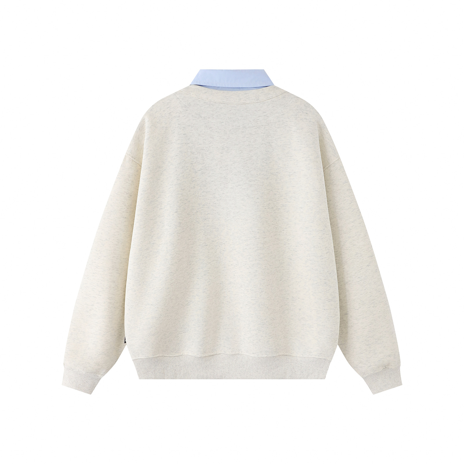 Two-Piece Tie Collar Polo Neck Sweatshirt Couple Casual Jacket