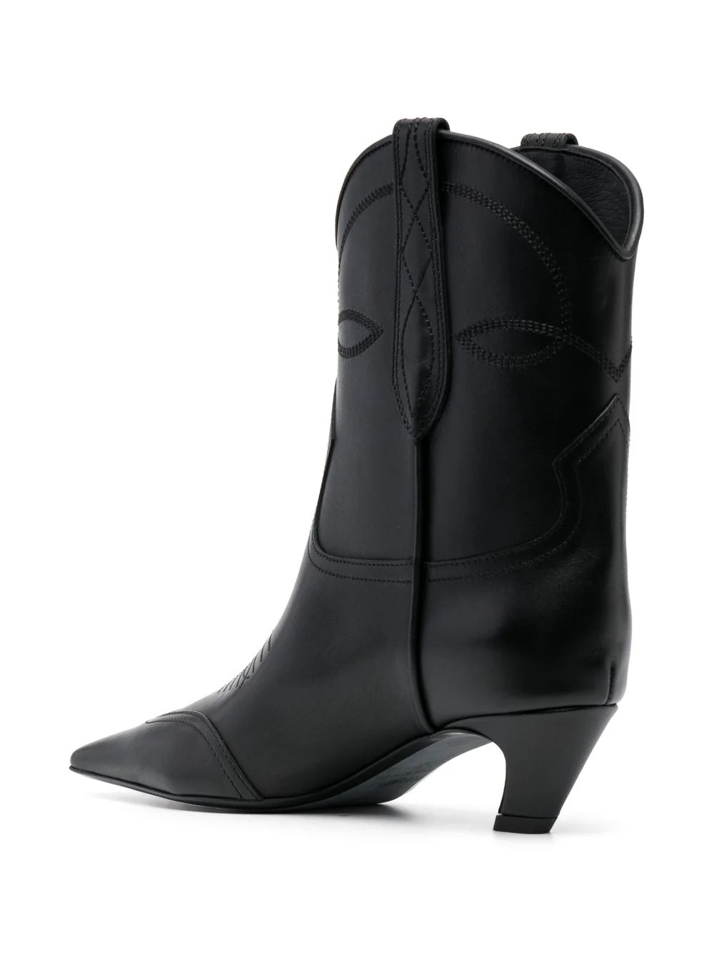 Pointy toe Chelsea Ankle Boots Woman High Quality Embroidery Suede Kitten Heel Short Boots Cowboy Fashion Week Brand Boots Woman