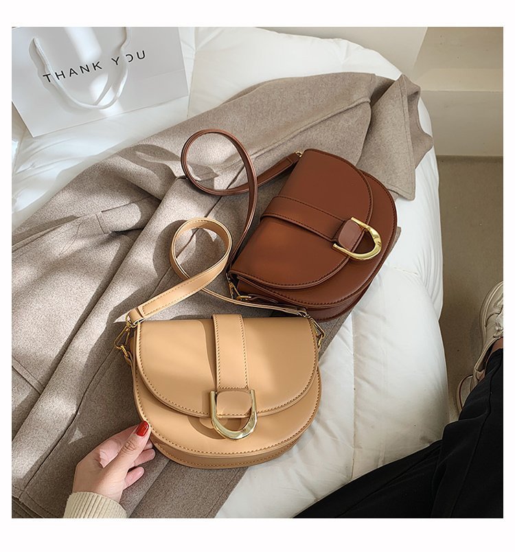 Mirco Creative Small Shoulder handbag Microfiber Synthetic Leather Saddle Bags Versatile Luxury Designer Crossbody Bag for Women