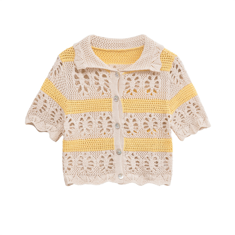 Polyester Sleeveless Crewneck Relaxed Knitwear