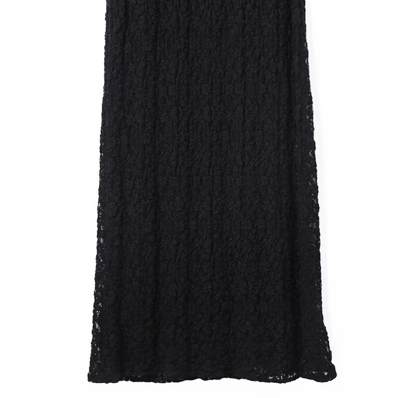 Ladies Single Shoulder Sleeveless Dark Polyester Dress