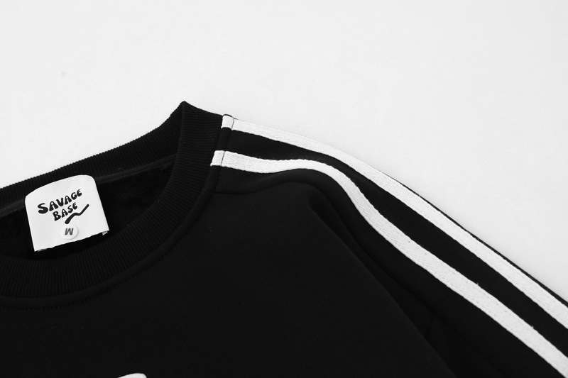 Mens Relaxed Cotton Stripe Hoodie